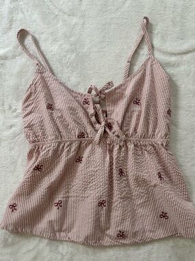 Wild indigo pink bow top